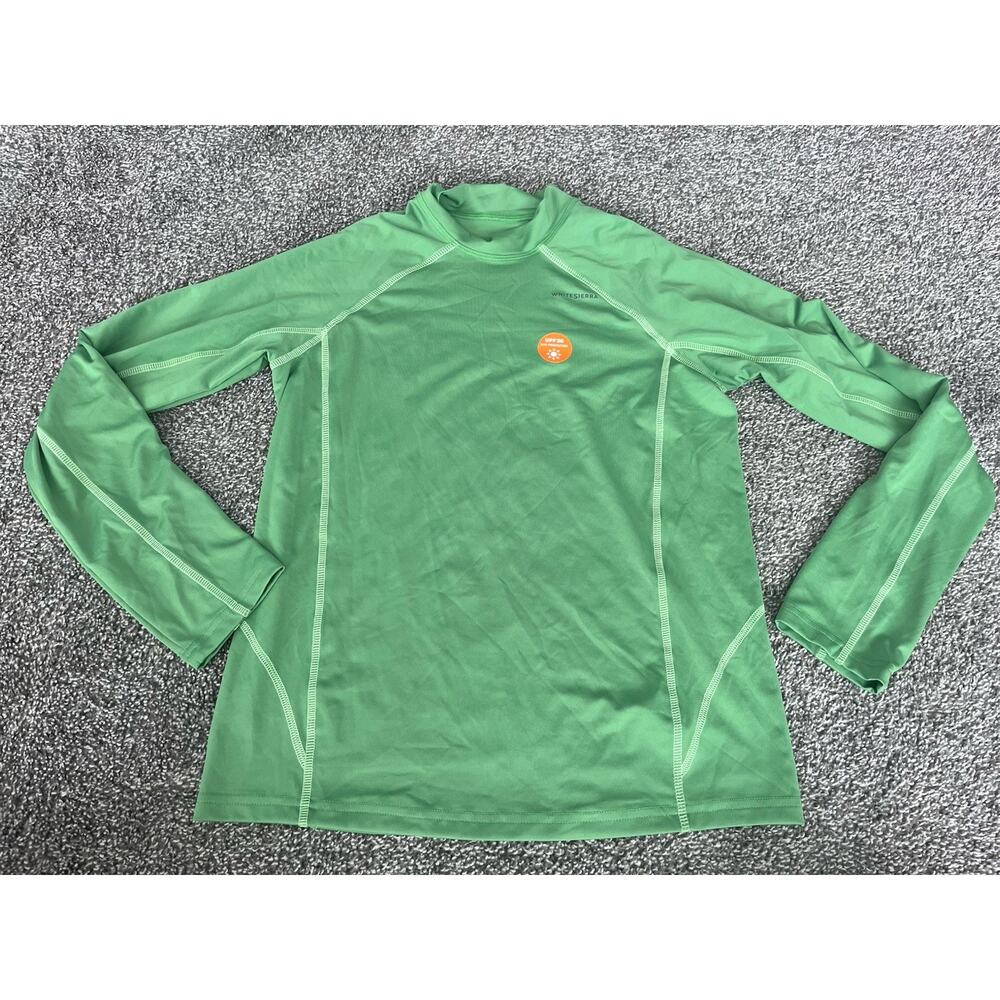 White Sierra UPF Swim Shirt Rash Guard? Green Large New F8